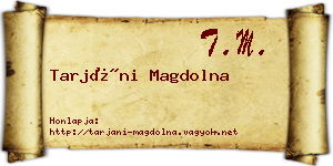 Tarjáni Magdolna névjegykártya