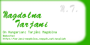 magdolna tarjani business card