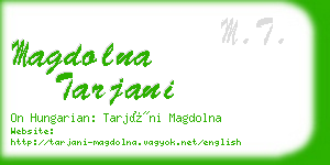 magdolna tarjani business card
